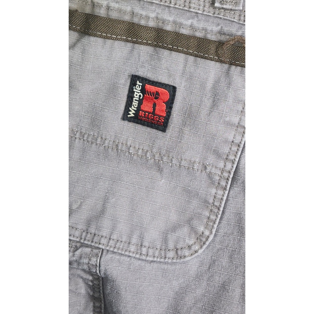 Wrangler RIGGS Workwear Carpenter Pants Mens 40x33 Gray Cotton Utility Work Pant - Picture 8 of 11